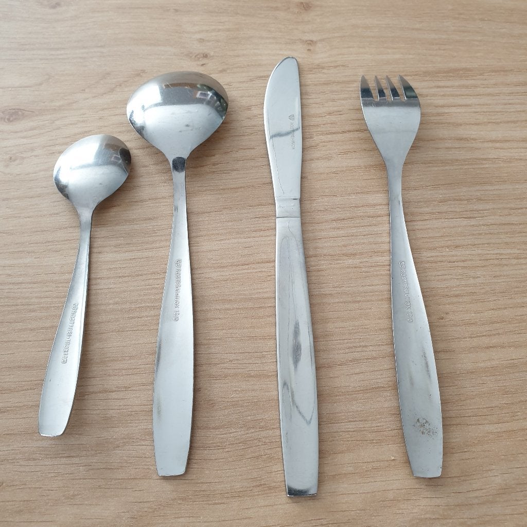 Set de couvert pour cantine, Maison & Meubles, Cuisine | Couverts, Enlèvement, Utilisé, Inox ou Chrome, Set de couverts