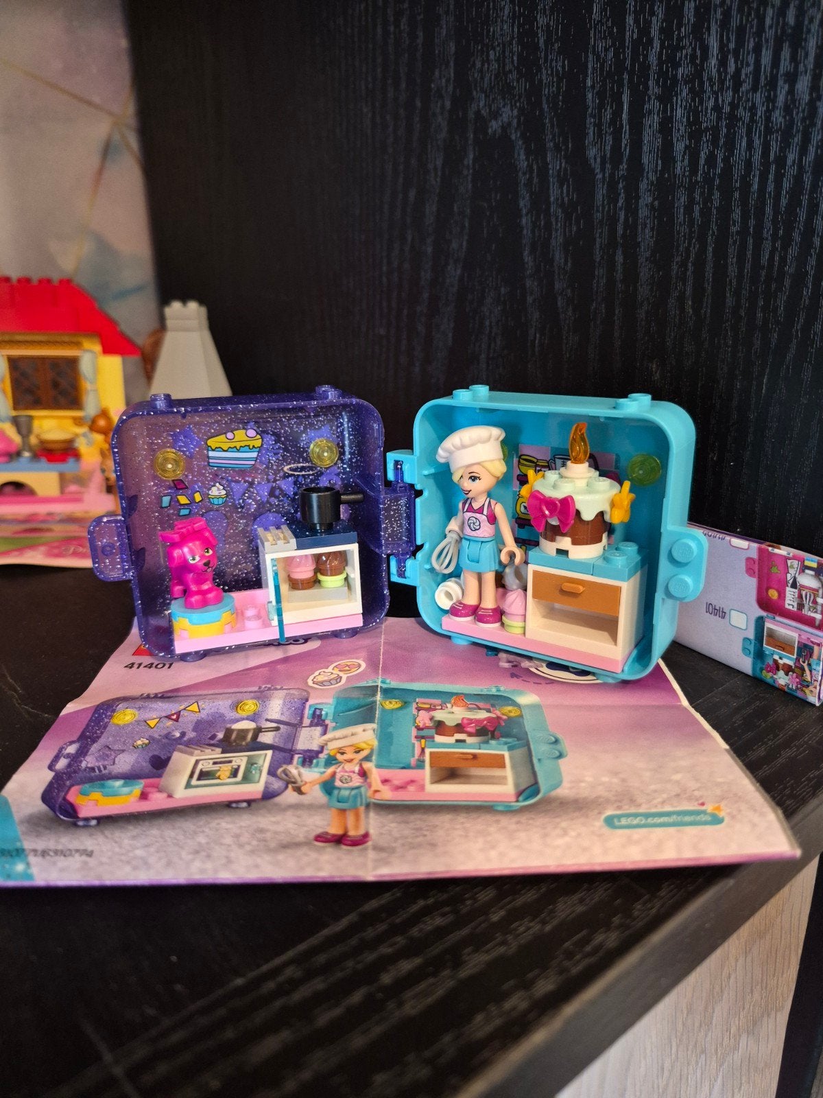 LEGO Friends Stephanies Speelkubus – Bakkerij (Set 41401), Kinderen en Baby's, Ophalen, Overige thema's, Lego, Zo goed als nieuw