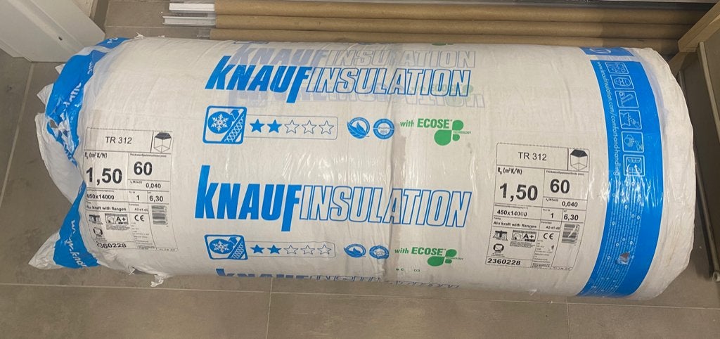 laatste pak knauf TR312 glaswol aan halve prijs, Doe-het-zelf en Bouw, Isolatie en Afdichting, Ophalen, 4 tot 8 cm, 10 tot 15 m²
