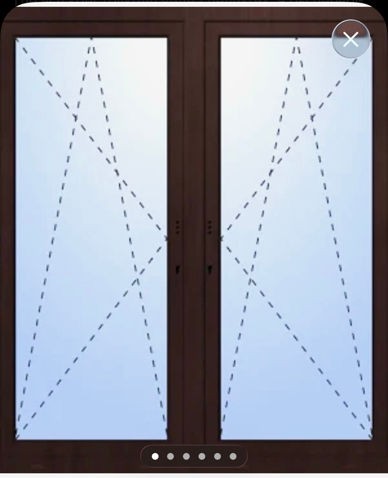 Nieuwe dubbele PVC deur dubbel glas bruin 190x189 cm, Ophalen, Zo goed als nieuw