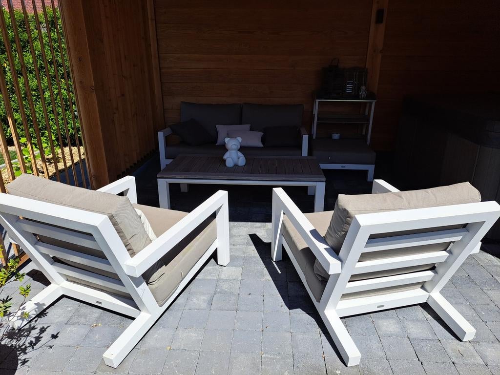 Loungeset LIFE Outdoor living, Tuin en Terras, Ophalen, Textileen, Bank, Loungeset