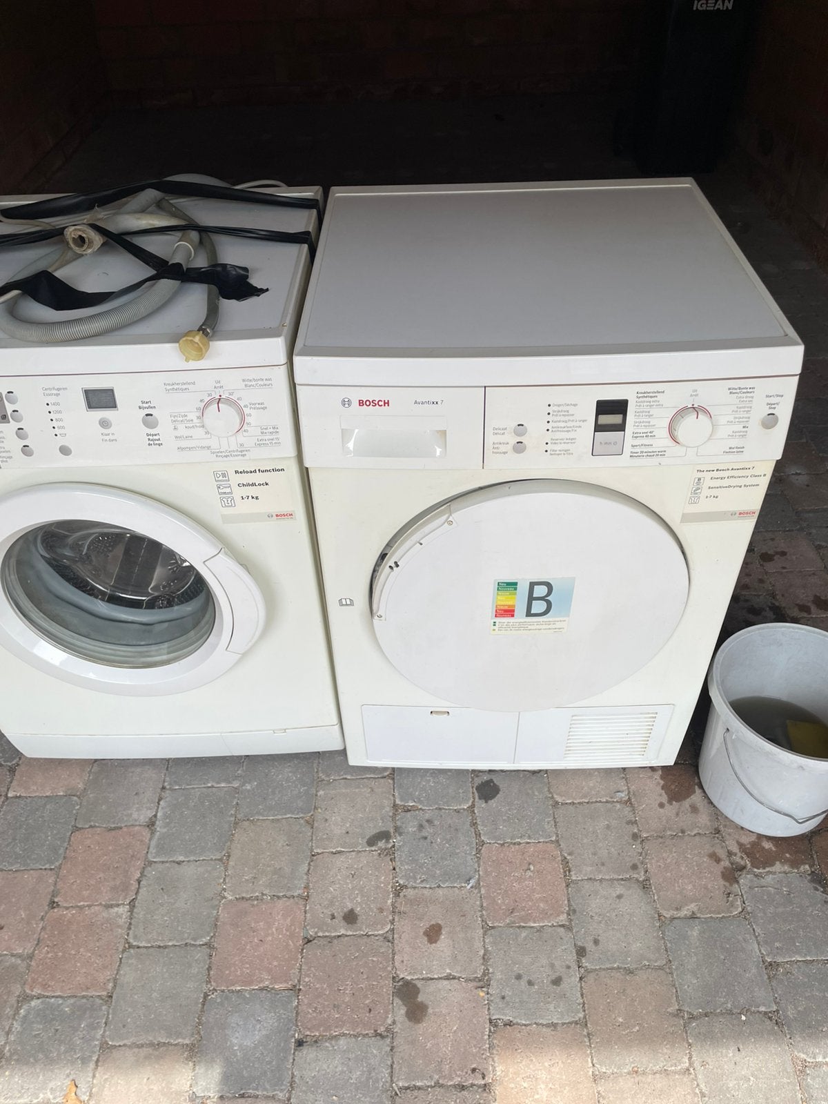 Bosch Avantixx 7 droogkast droger, Ophalen, 6 tot 8 kg, Gebruikt, Voorlader