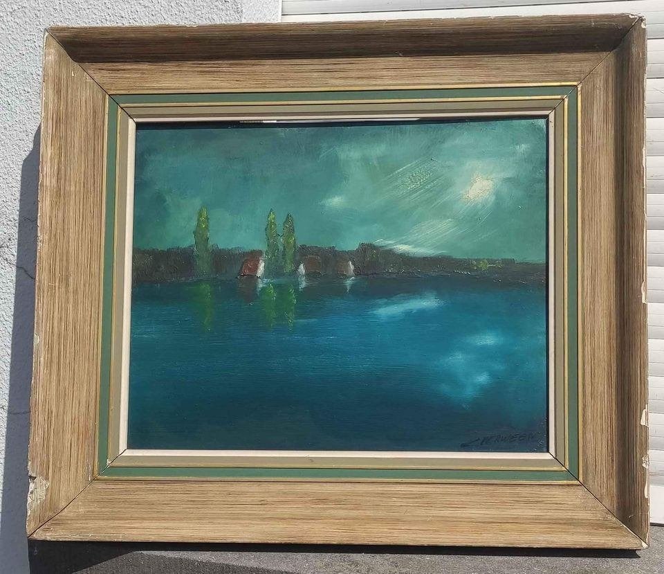 Huile sur panneau paysage signe verween, Enlèvement ou Envoi, Paysage, Panneau