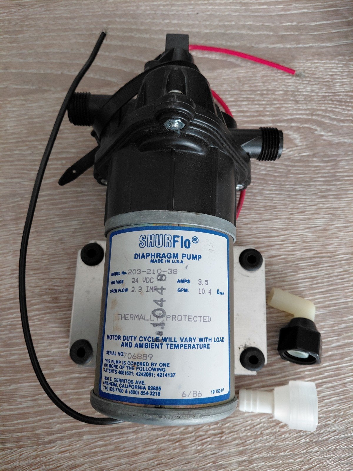 24 volt pomp, Ophalen
