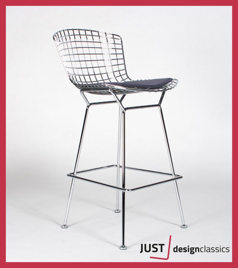 Knoll Bertoia Barstool Licht Blauw Wol (voorraad:3), Huis en Inrichting, Ophalen, Zo goed als nieuw