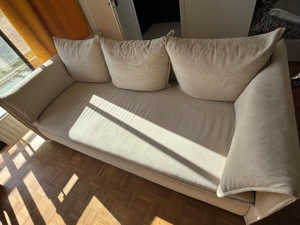 Canapé lit, Neuf, Autres dimensions, Beige, Enlèvement