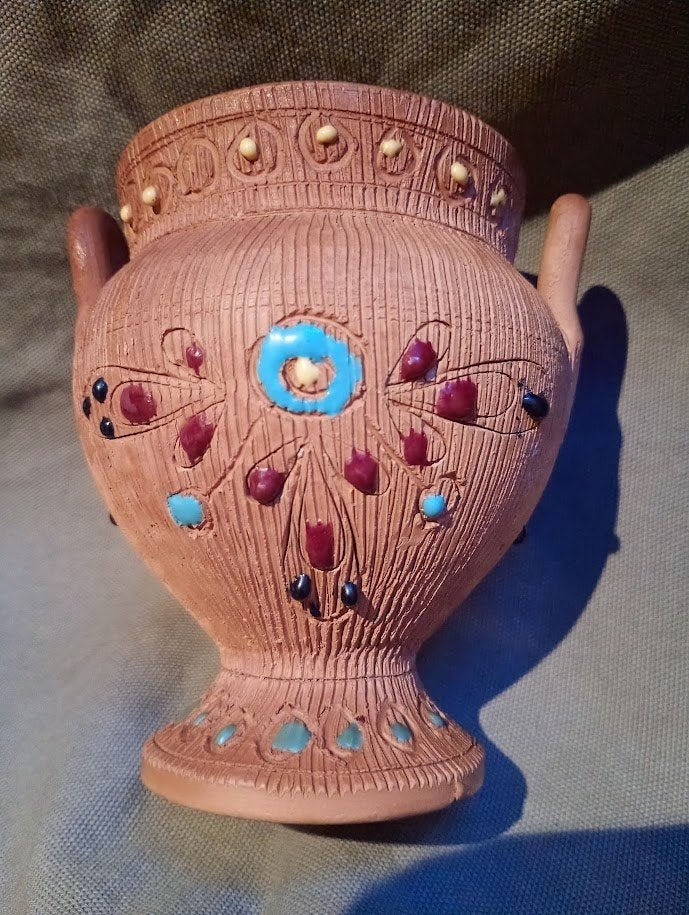 Vintage Italiaanse Terracotta Vaas, Antiek en Kunst, Ophalen of Verzenden