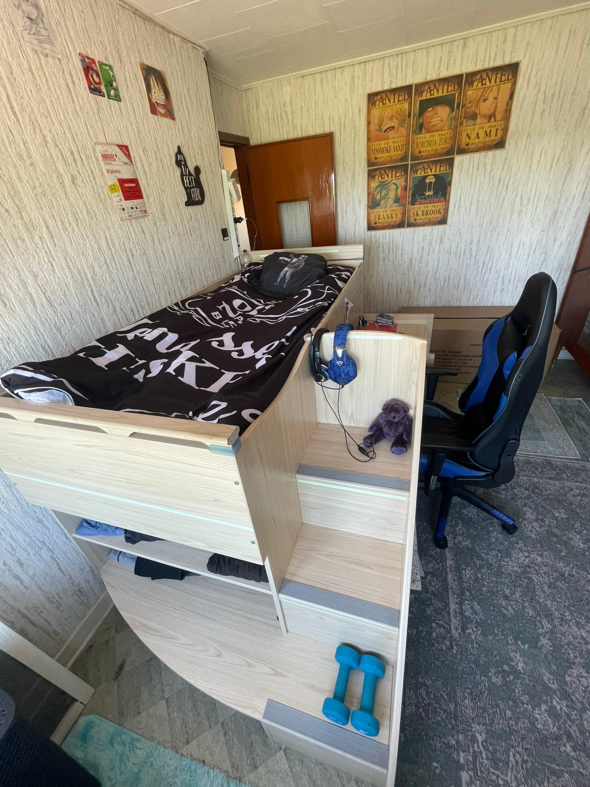 Half hoogslaper, Huis en Inrichting, Slaapkamer | Bedden, Ophalen, Gebruikt