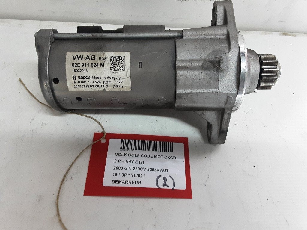 DÉMARREUR Volkswagen Golf VII (AUA) (02E911024M), Autos : Pièces & Accessoires, Moteurs & Accessoires, Volkswagen, Utilisé