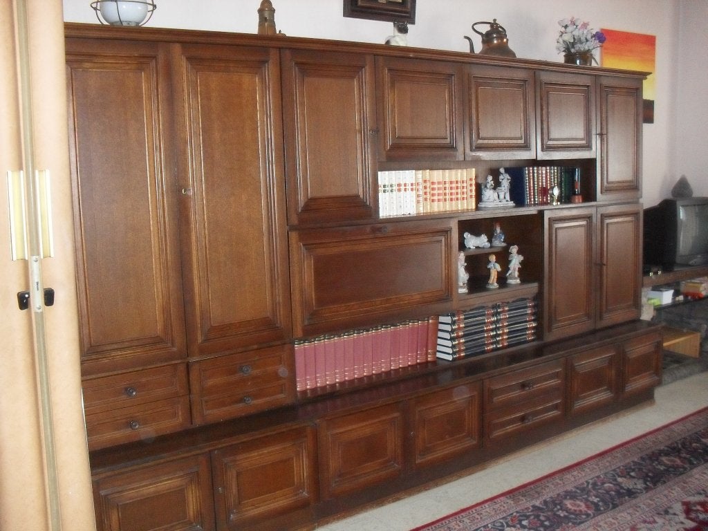 Grote houten eetkamer kast, Ophalen, Gebruikt, 300 cm of meer, Met lade(s)
