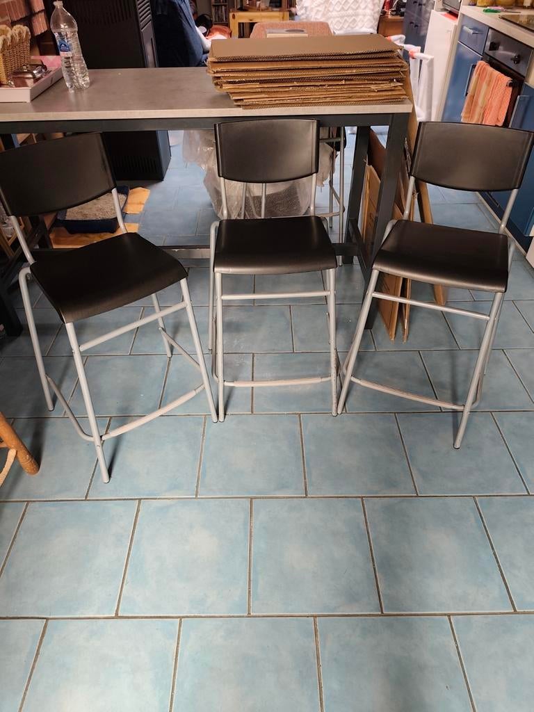 3 Tabourets de bar, 3 tabourets, Enlèvement