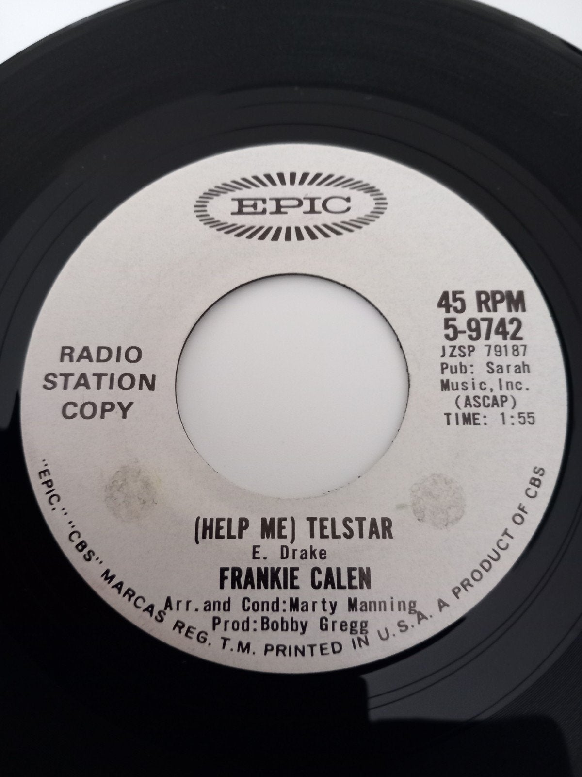 FRANKIE CALEN. (HELP ME) TELSTAR. 1964 USA 45T, Ophalen of Verzenden