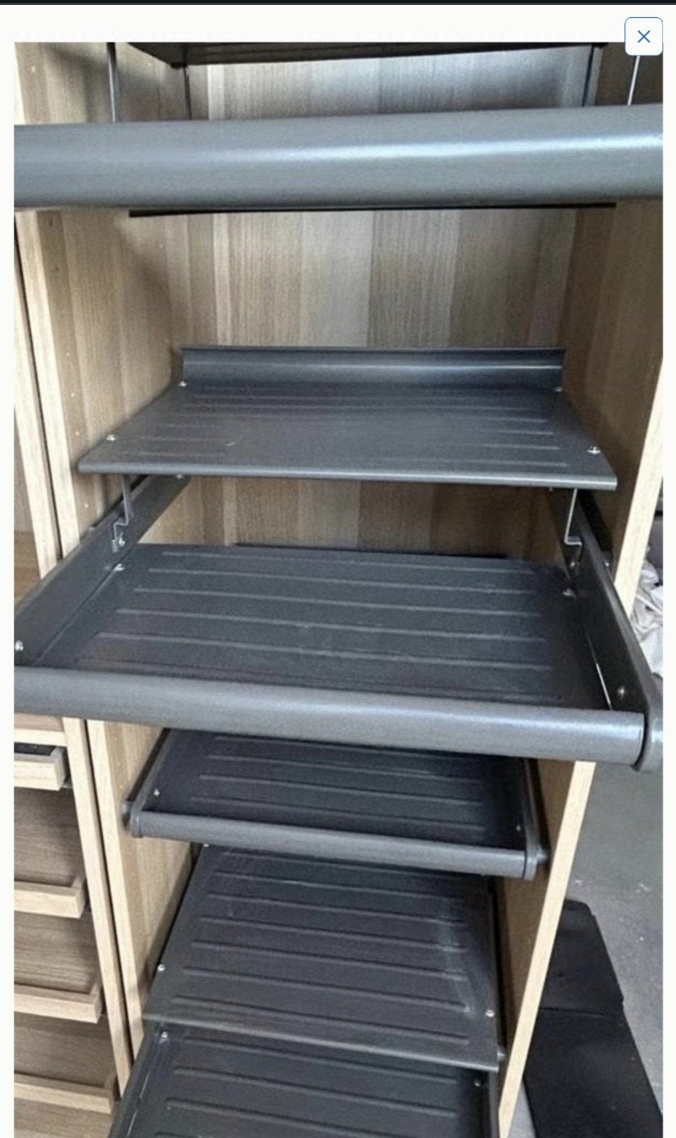 IKEA KOMPLEMENT Uittrekbaar schoenenrek, donkergrijs 75cm, Maison & Meubles, Enlèvement