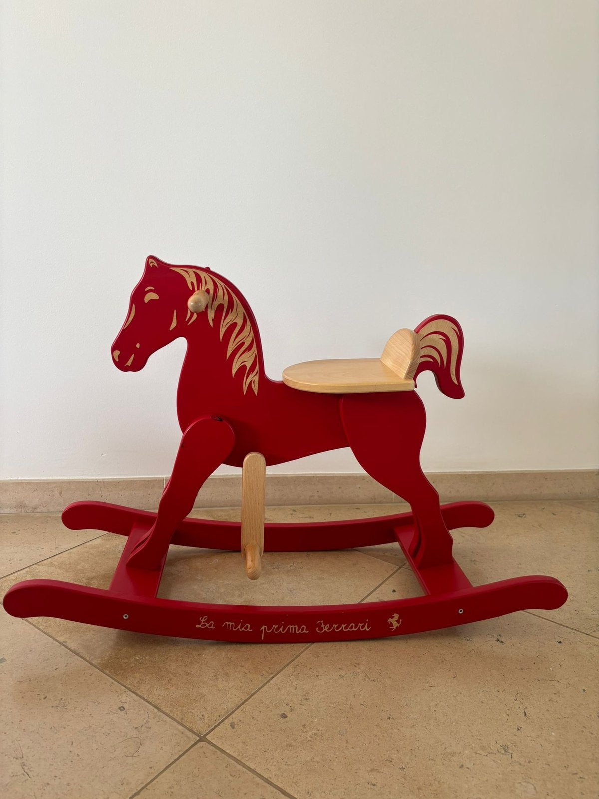 Cheval à bascule en bois Ferrari rouge, Enlèvement ou Envoi, Comme neuf