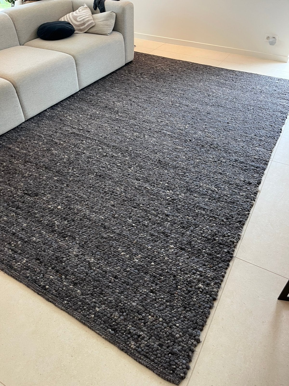 Wollen tapijt Perletta Pebbles, Ophalen, Gebruikt, 200 cm of meer, 200 cm of meer