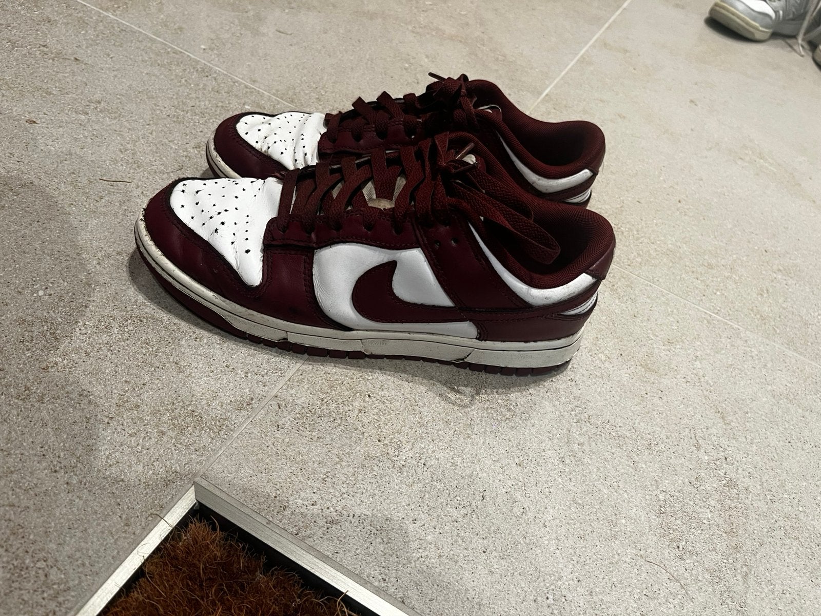 Nike Dunk, Enlèvement, Porté, Blanc, Baskets