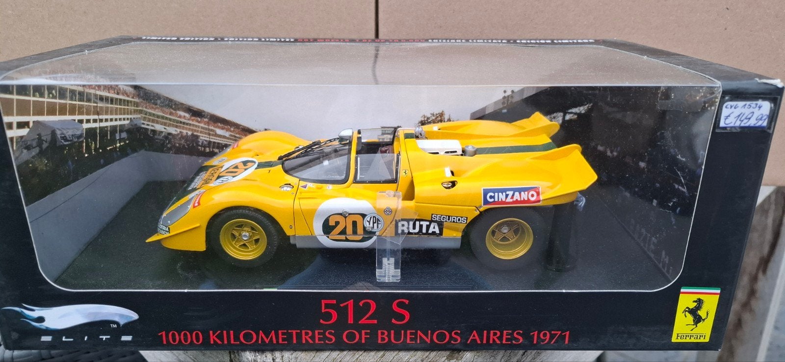1/18 Hot Wheels ELITE Ferrari 512 S #20    1971, Ophalen of Verzenden, Nieuw, Auto, Hot Wheels
