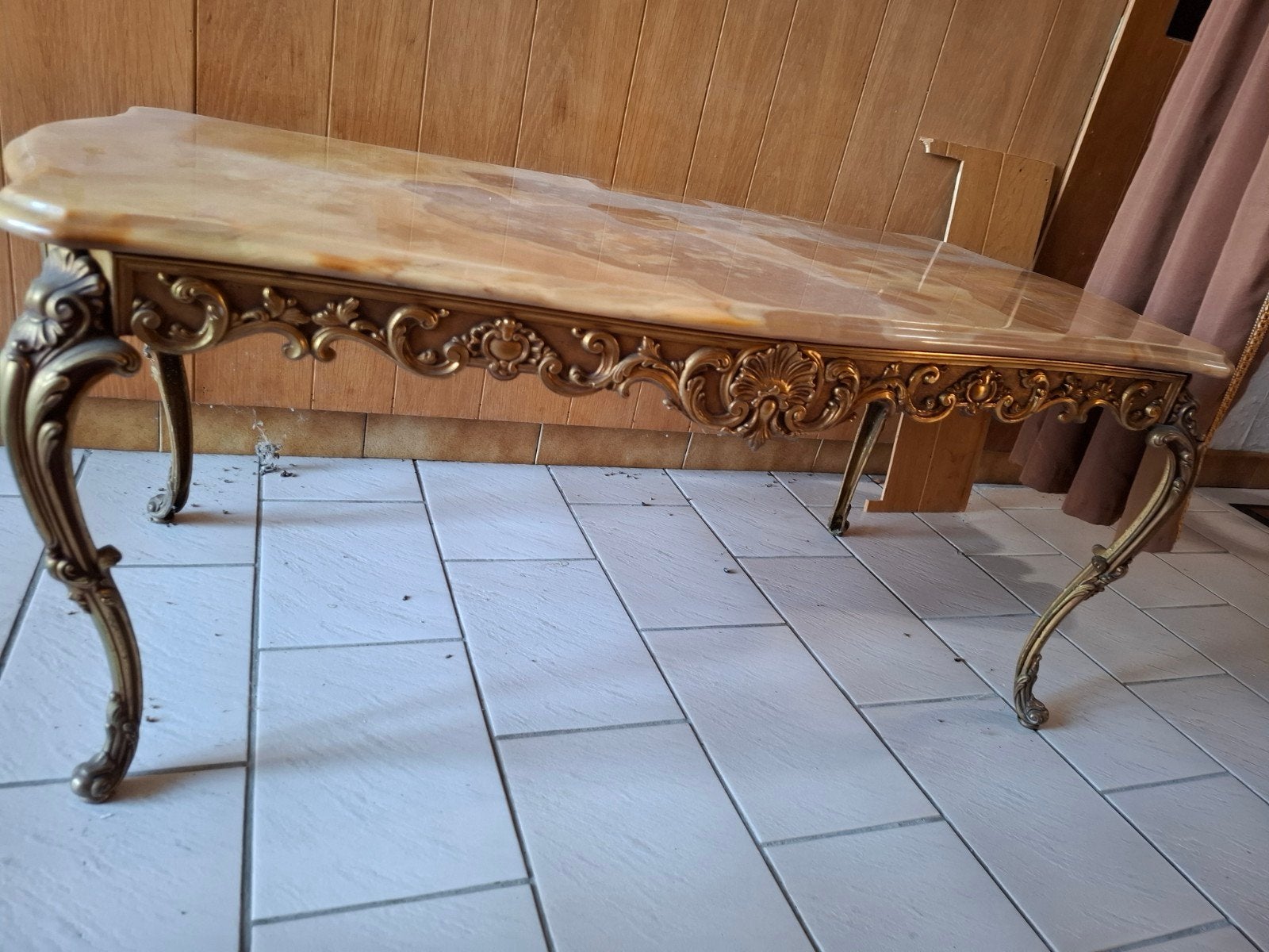 Prachtige Vintage Hollywood Regency Salontafel, Enlèvement