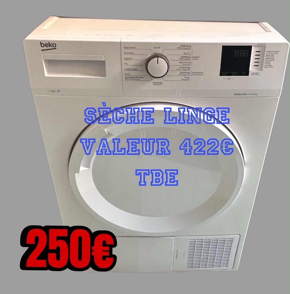Sèche linge à chaleur BEKO, Electroménager, Électroménager & Équipement Autre, Enlèvement, Comme neuf