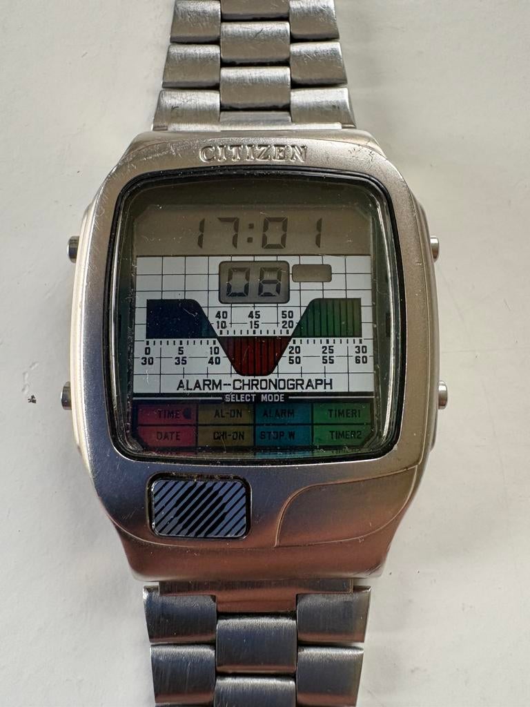CITIZEN MONTRE VINTAGE RARE DIGITAL QUARTZ Modele: DQ-5152, Montre-bracelet, Enlèvement ou Envoi, Citizen, Acier
