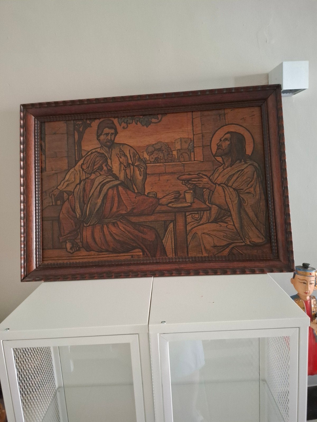 Relief vintage en bois, Enlèvement