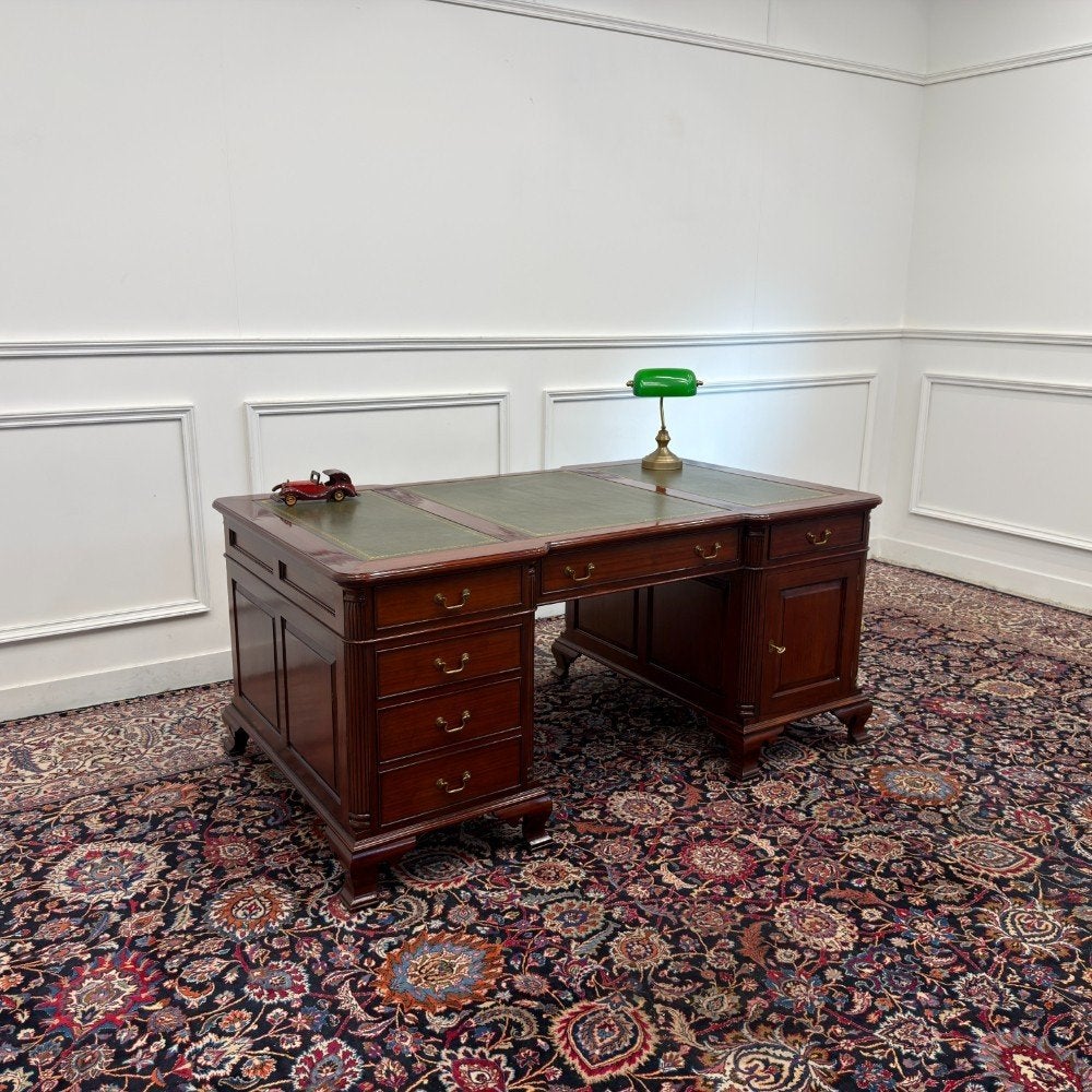 Klassiek Engels Chesterfield Bureau Partnerdesk, Ophalen of Verzenden