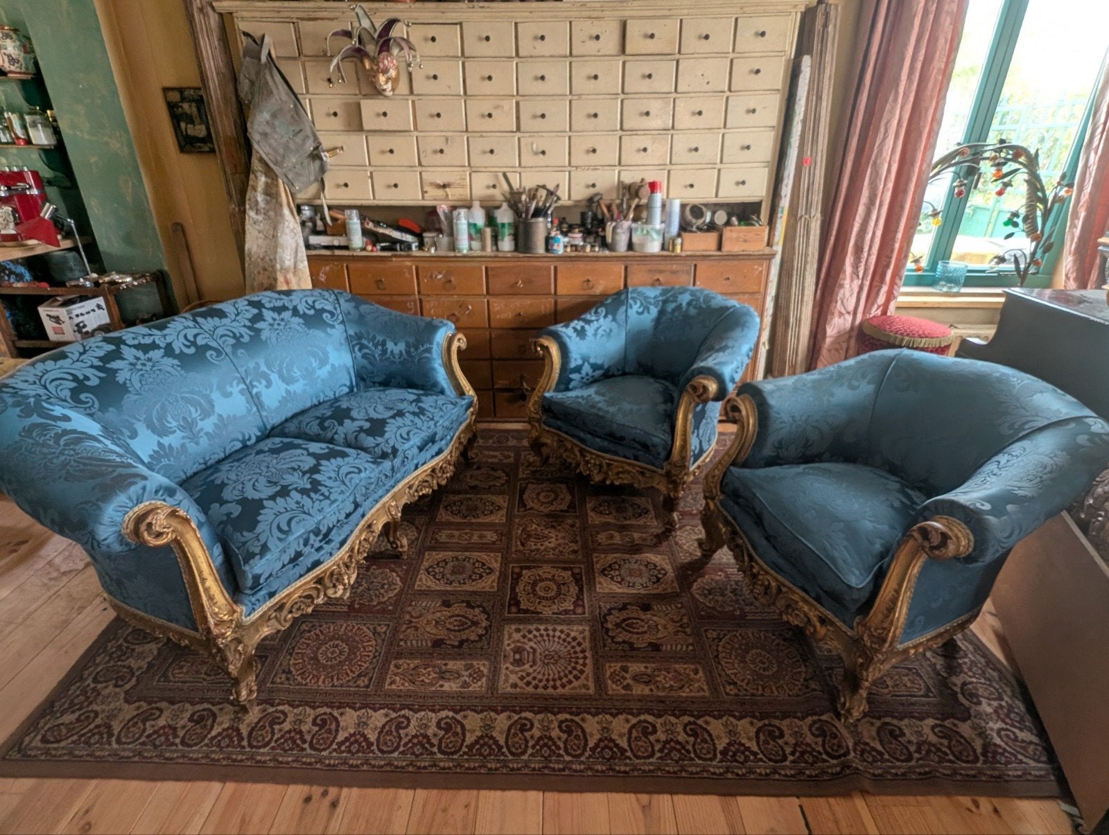 Prachtig gerestaureerd Barok salon., Antiek en Kunst, Antiek | Meubels | Stoelen en Sofa's, Ophalen