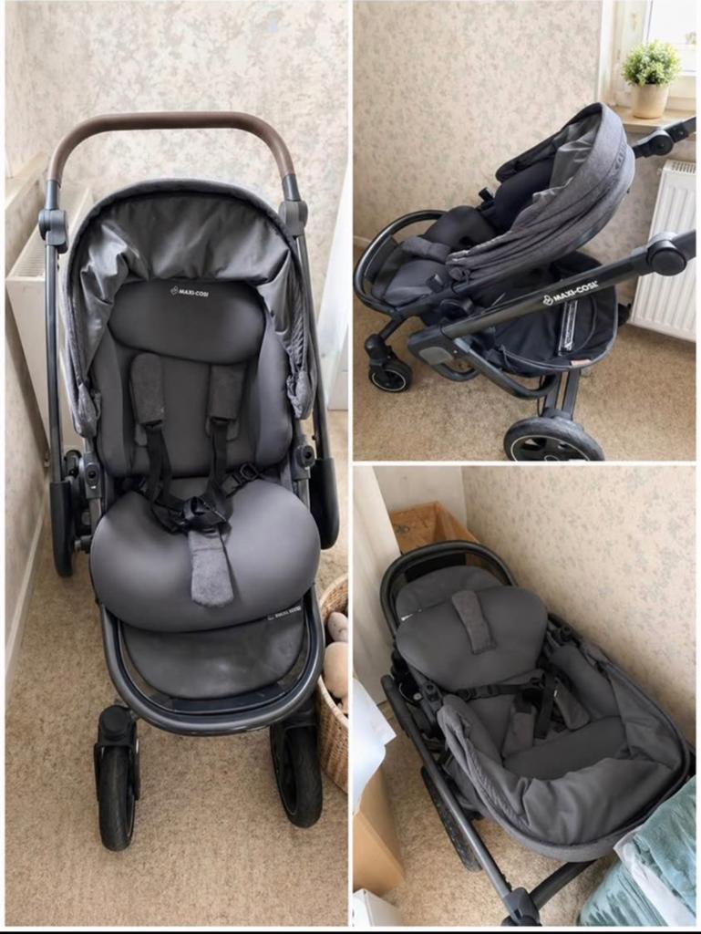 Poussette Nova 4 roues Maxi Cosy, Ophalen, Zo goed als nieuw, Kinderwagen, Met reiswieg