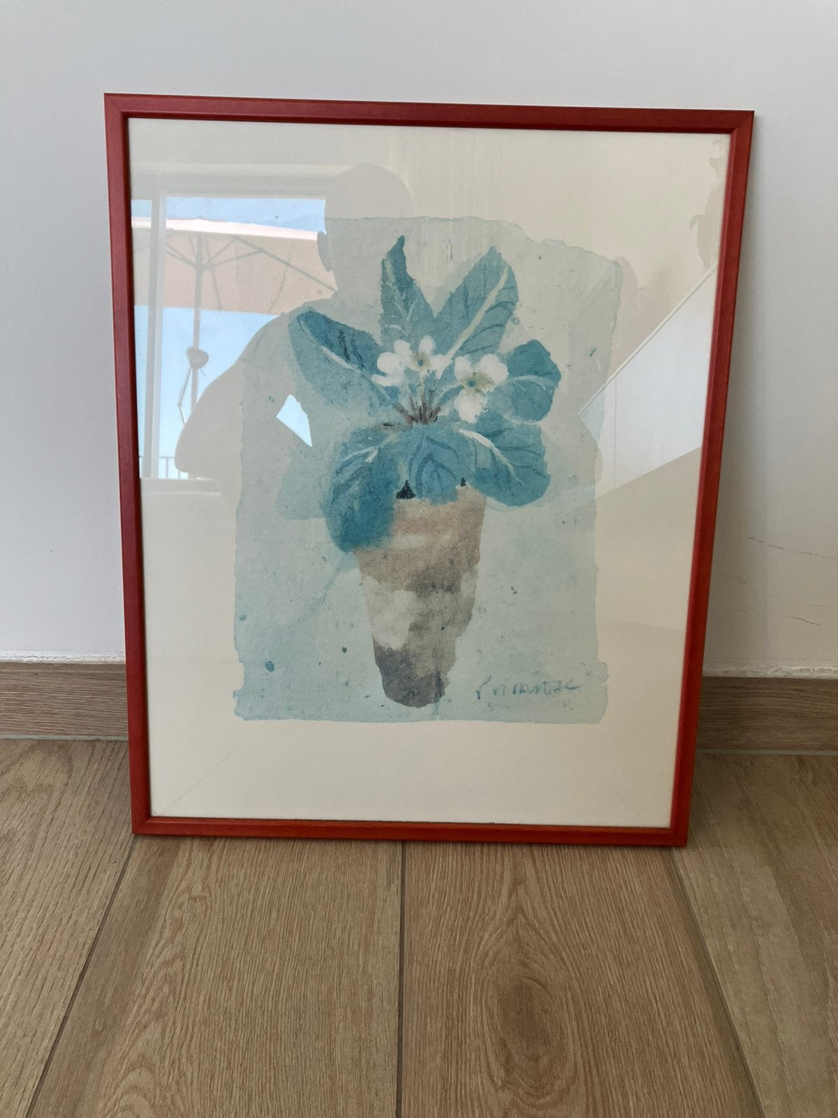 Gratis houten kader 42x52cm, Ophalen, Zo goed als nieuw, Glas, Met glas