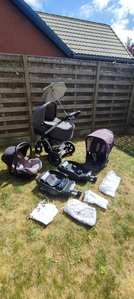Kinderwagen Maxi-Cosi Carrycot 3 in 1 - met veel extra's!, Kinderen en Baby's, Kinderwagens en Combinaties, Gebruikt, Met autostoeltje