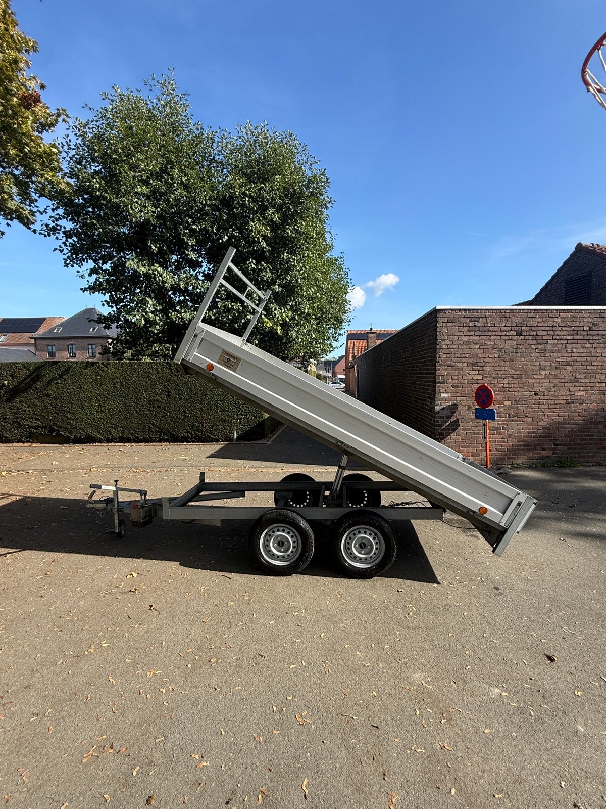 Aanhangwagen met kipsysteem 305x155 topstaat!, Auto diversen, Ophalen, Zo goed als nieuw