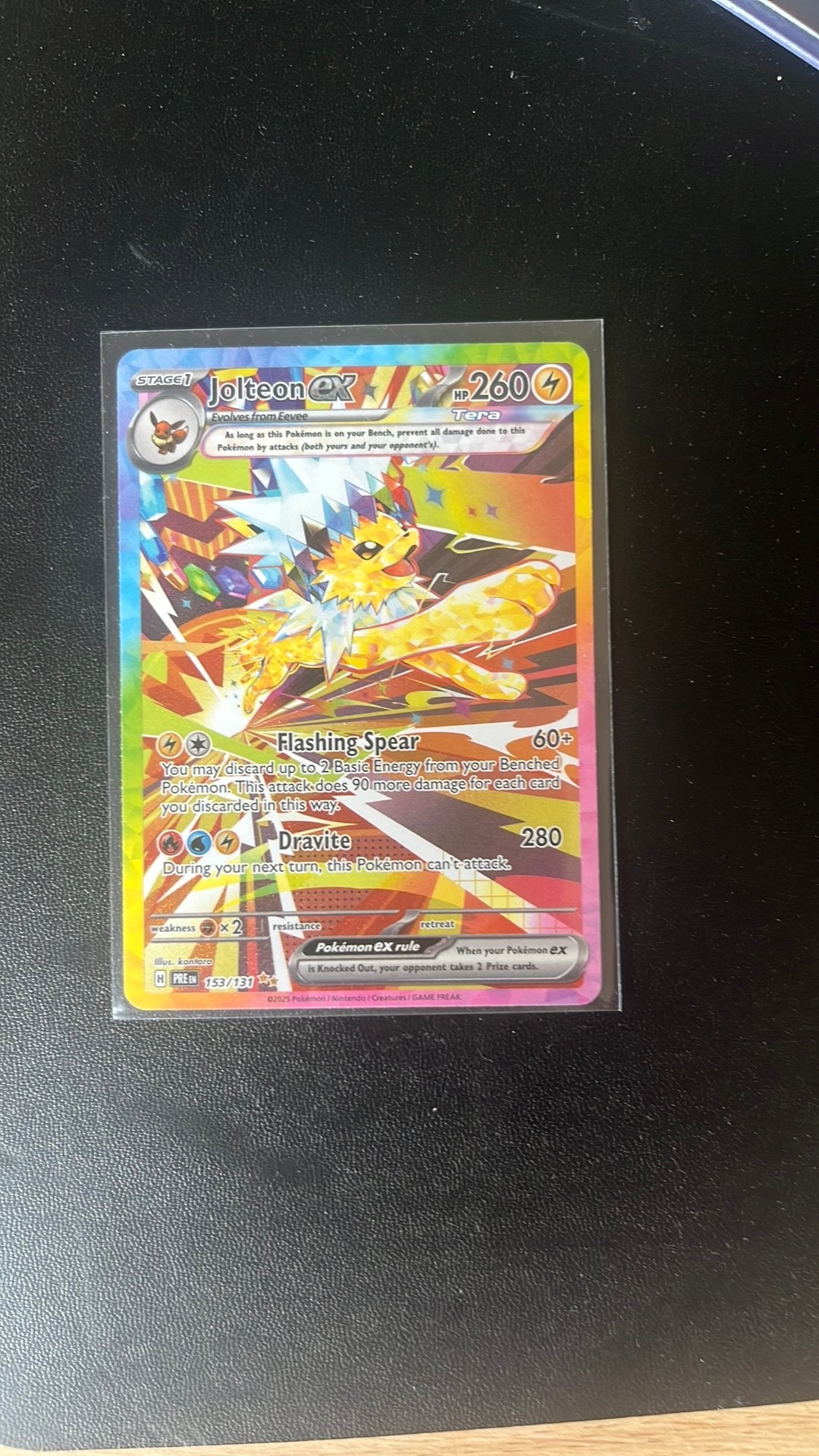 Pokémon Jolteon ex SIR – Prismatic Evolutions, Ophalen of Verzenden, Zo goed als nieuw
