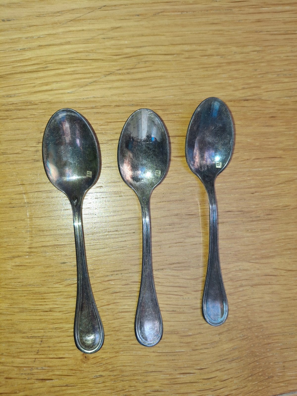 Zilver lepeltjes en 3 lusifer doosjes Hotel Broel Kortrijk, Antiek en Kunst, Ophalen of Verzenden