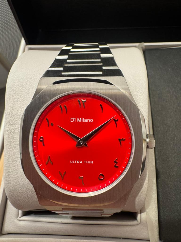 D1 Milano ultradun Arabisch horloge, Handtassen en Accessoires, Horloges | Heren, Overige merken, Staal, Staal, Verzenden