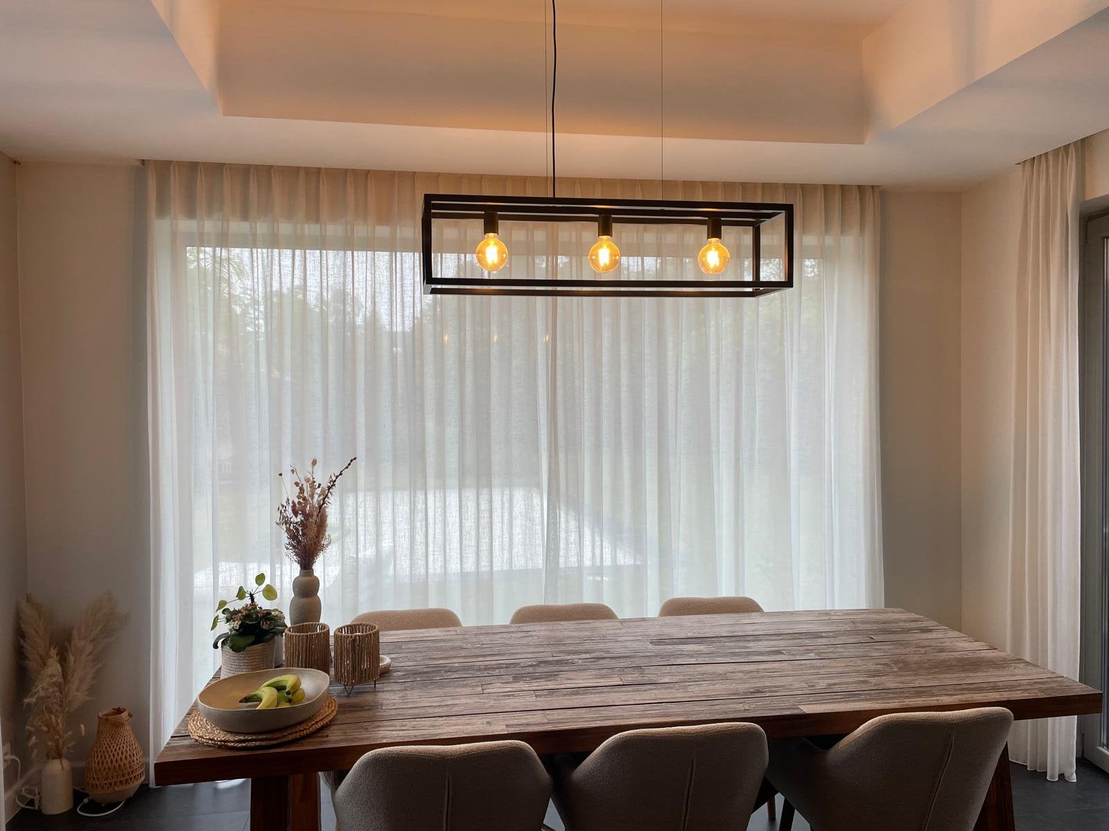 Moderne zwarte hanglamp, Ophalen, Zo goed als nieuw