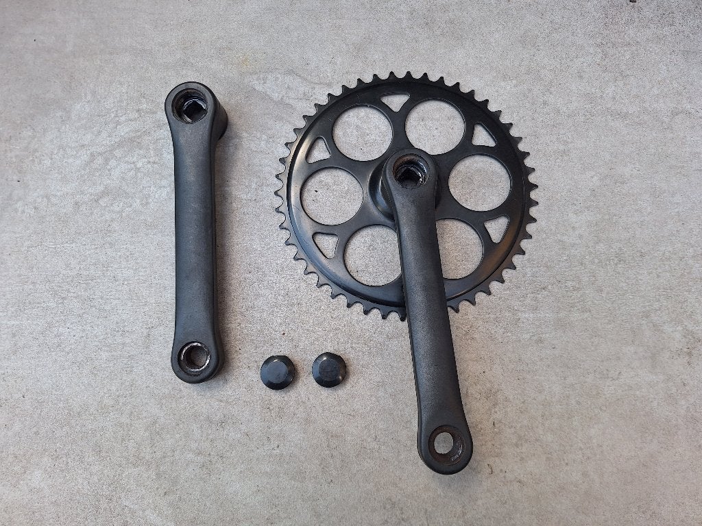Crankstel t46, Vélos & Vélomoteurs, Vélos Pièces, Enlèvement, Utilisé, Stadsfiets, Pédalier ou Pédales