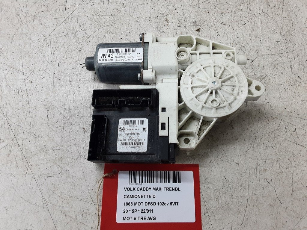 MOTOR RAAMMECHANIEK LINKS VOOR Caddy IV (2K5959701), Gebruikt, Volkswagen, Volkswagen AG, Voor
