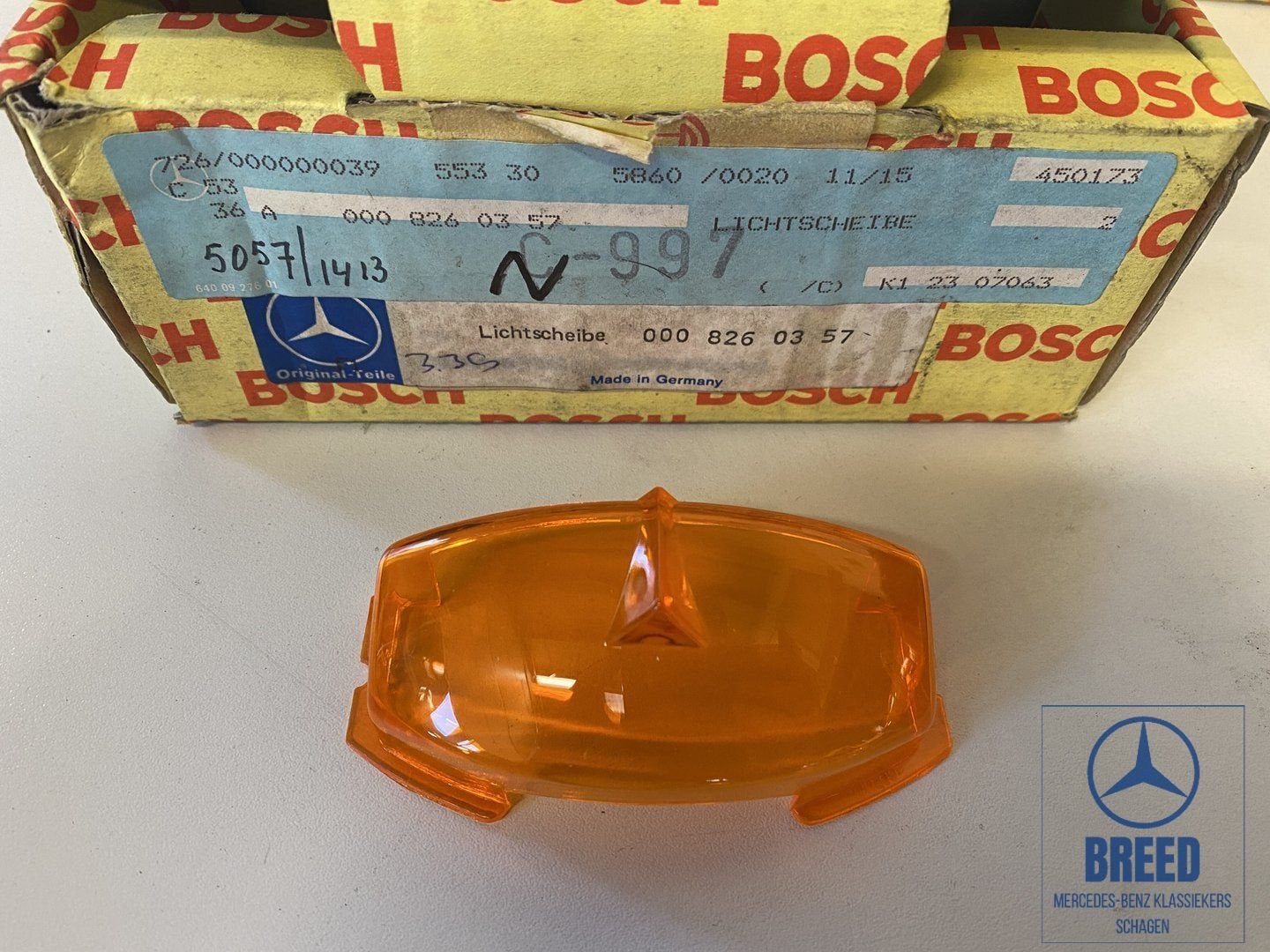 NOS knipperlichtglaasje koplamp Mercedes-Benz W108 W109 W111, Neuf, -, -, Enlèvement ou Envoi