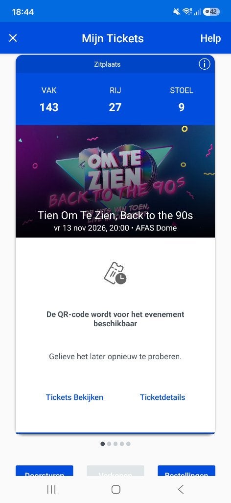 Tickets tien om the zien + Mastercard lounge, Tickets & Billets, Trois personnes ou plus, Novembre