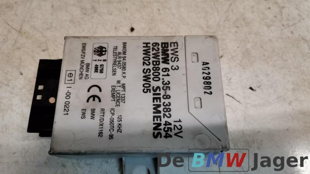 EWS module BMW 5-serie E39 61358382454, Gebruikt, Ophalen of Verzenden, BMW, BMW