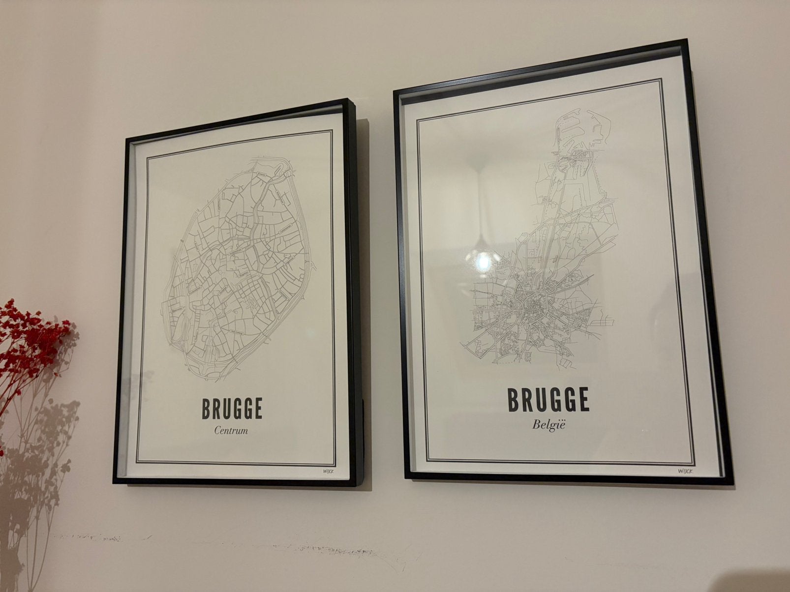 Stad posters ‘Brugge’, Met lijst, A4 of kleiner, Ophalen of Verzenden, Overige onderwerpen