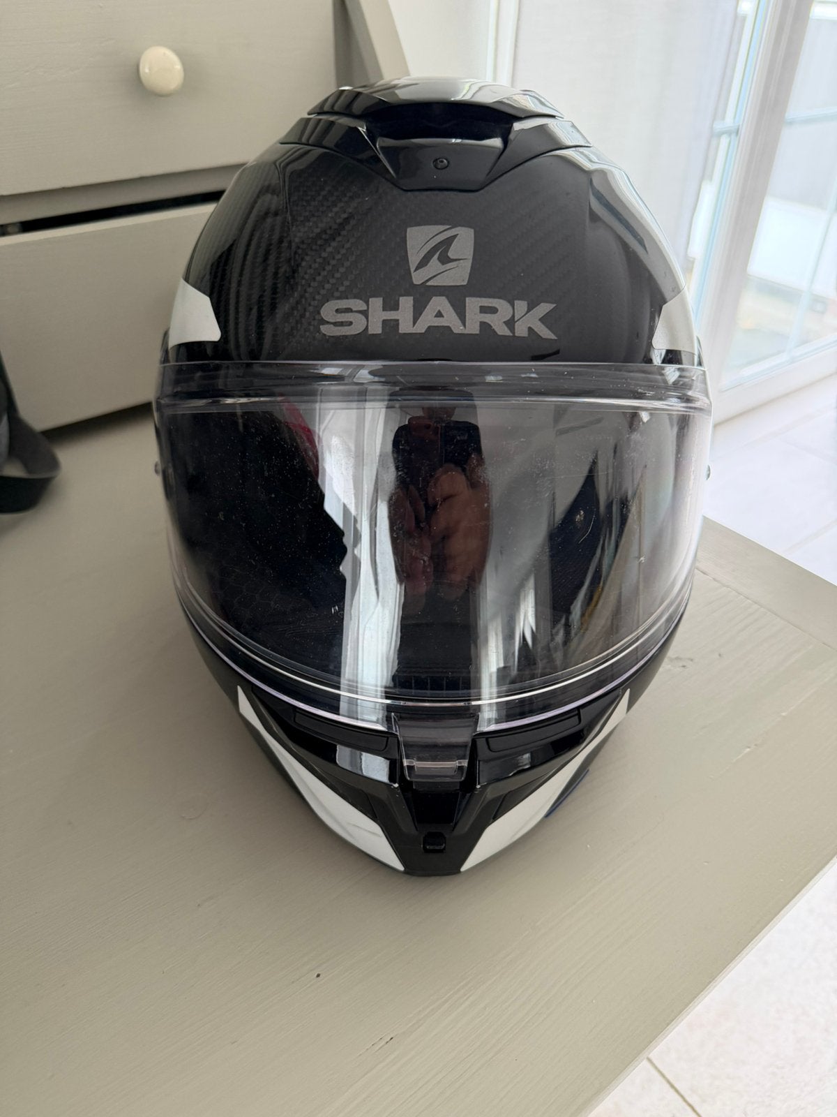 SHARK Spartan GT Carbon Skin motorhelm 2XL – €90, Motoren, Ophalen, S, Integraalhelm, Shark