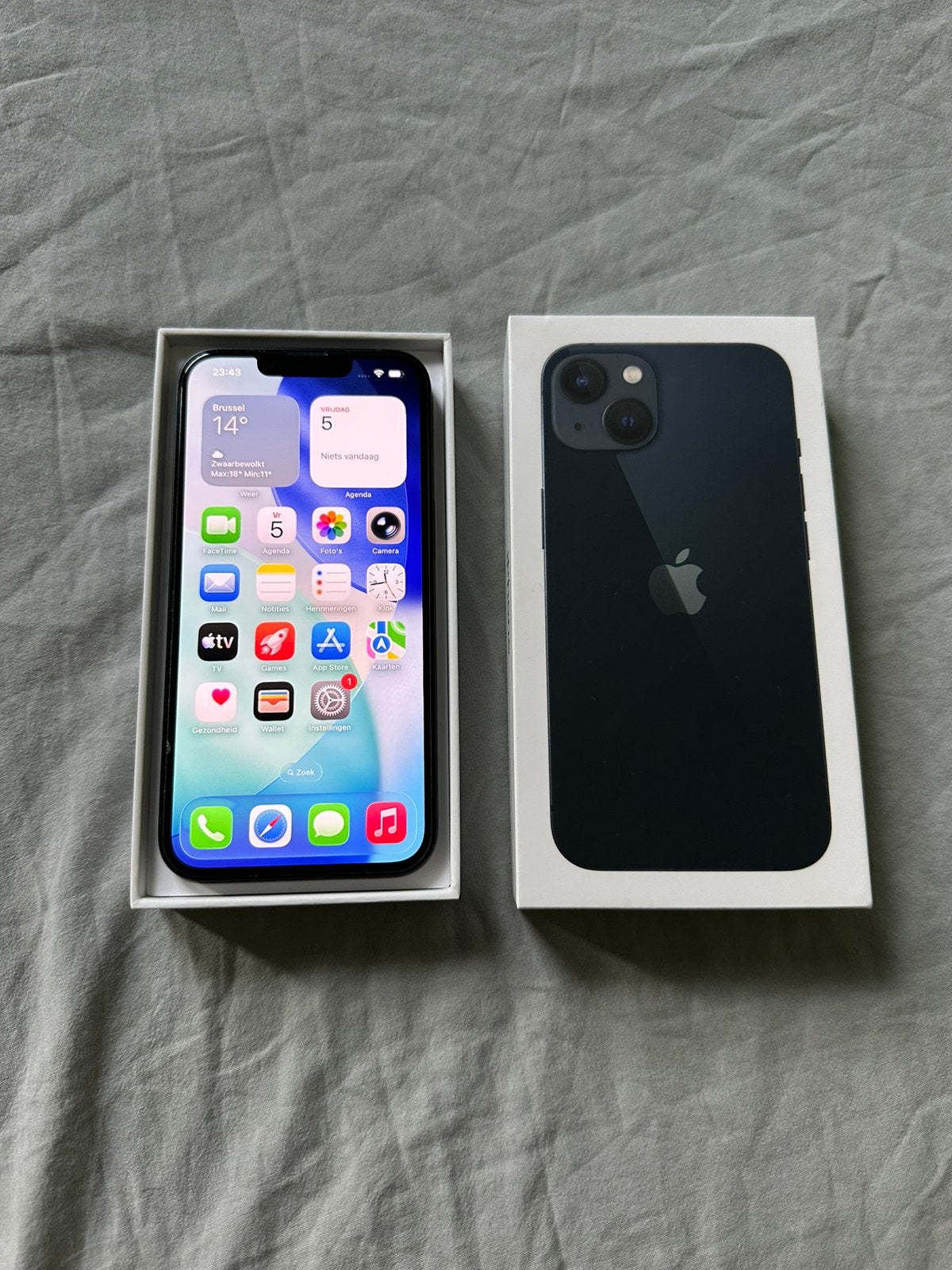 Iphone 13 128 Go, Télécoms, Téléphonie mobile | Apple iPhone, Comme neuf, 128 GB, iPhone 13, Bleu, Enlèvement