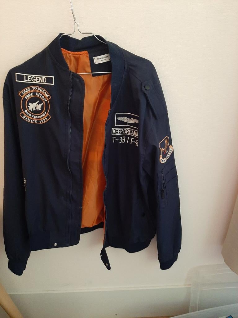 Bomber jas blauw maatXXL, Kleding | Heren, Jassen | Zomer, Ophalen, Nieuw, Maat 56/58 (XL), Blauw