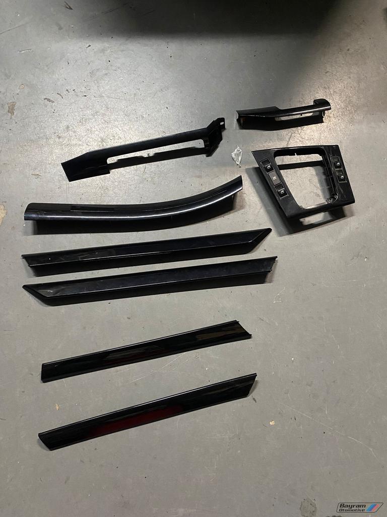 Bmw E46 zwart interieurlijsten set sedan touring piano 3-ser, -, Utilisé, -, Enlèvement ou Envoi