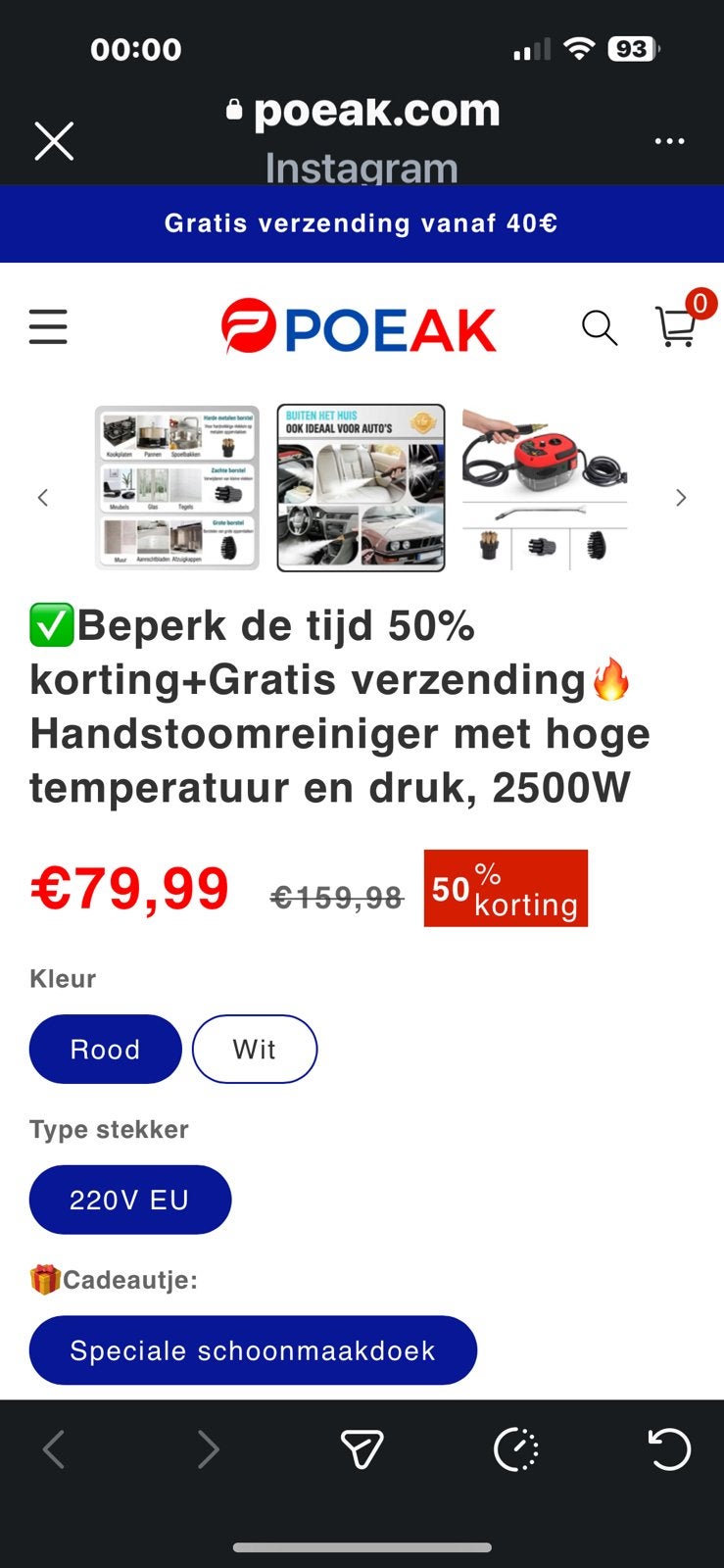 Nettoyeur à vapeur neuf, Tickets & Billets, Réductions & Chèques cadeaux