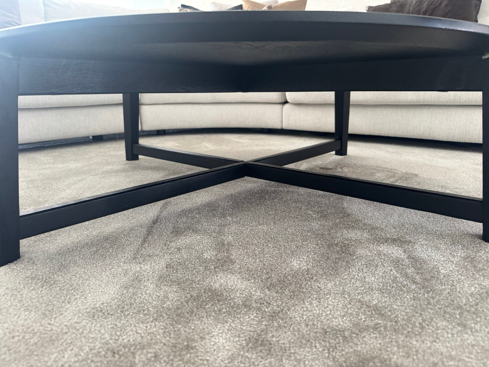 Eiken salontafel van Passe partout, Ophalen, Gebruikt, Rond, 5 – 50