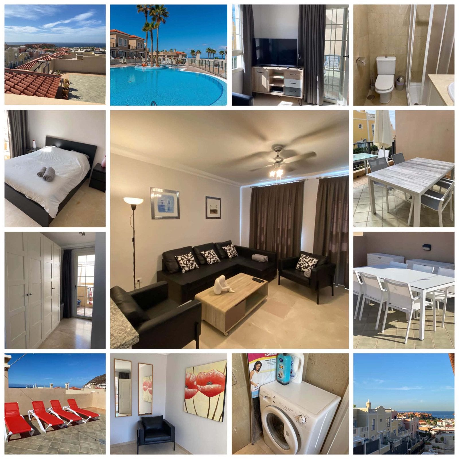 Te Huur  PALM-MAR  Terrazas del faro, Canarische Eilanden, Dorp, Appartement, Zwembad