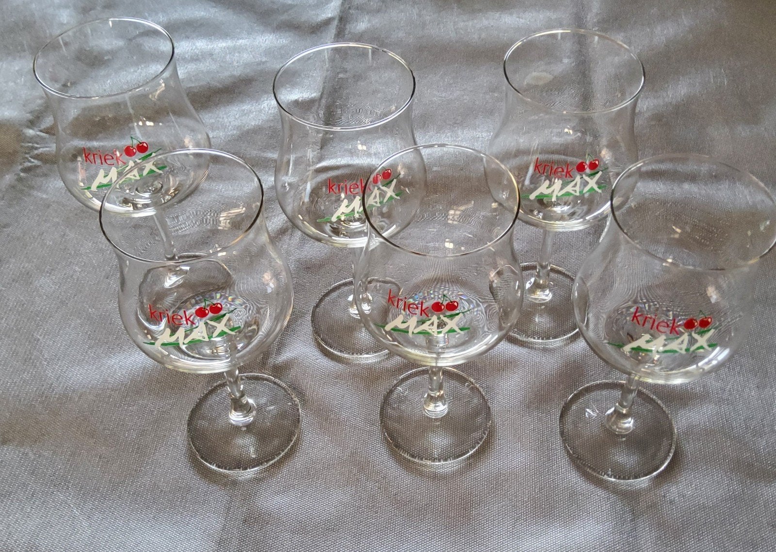 6 nouveaux verres à bière « Kriek Max », Collections, Verres & Petits Verres, Enlèvement, Neuf, Verre à bière