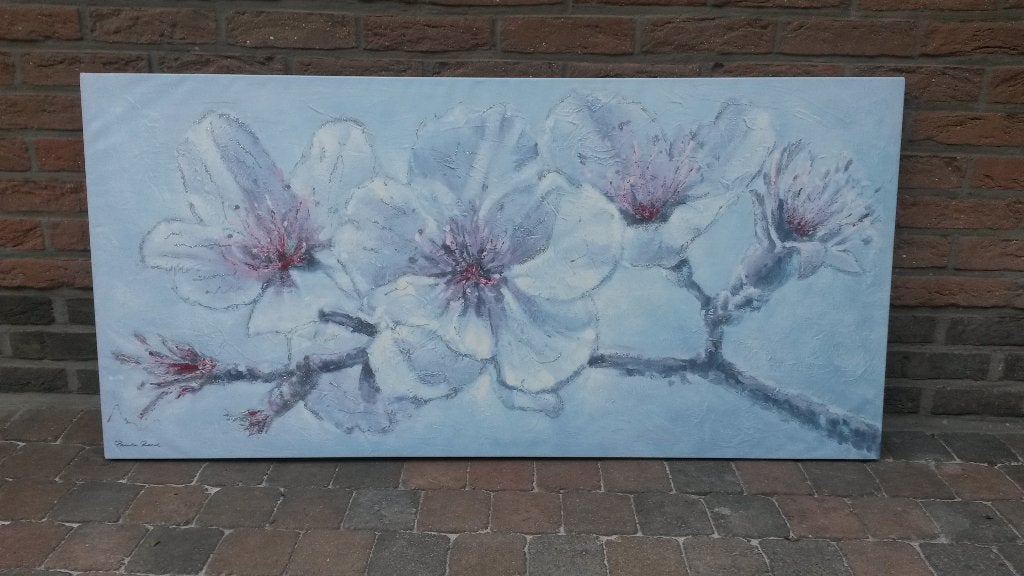 CANVAS SCHILDERIJ BLOEMEN 1, Ophalen, Zo goed als nieuw, Schilderij